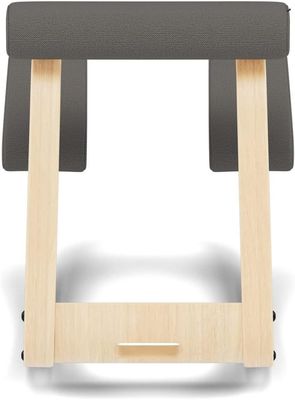 Handgemaakte natuurlijke as originele ergonomische kantoor knielstoel met donkergrijze Revive stof