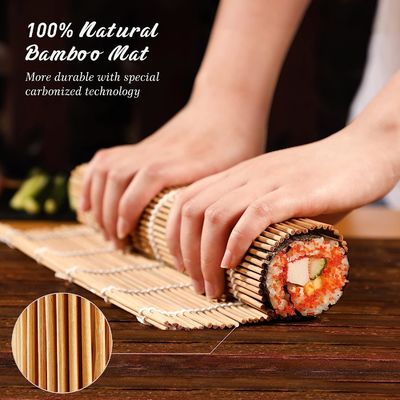 3 Draaddikte Sushi Mat Kit 2 rollende matten 5 paar eetstokjes 1 roeier 1 spatel