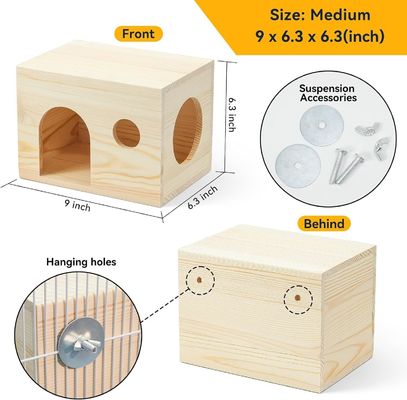 Houten schuilplaats voor kleine dieren met een stevig patroon tegen betaalbare kosten