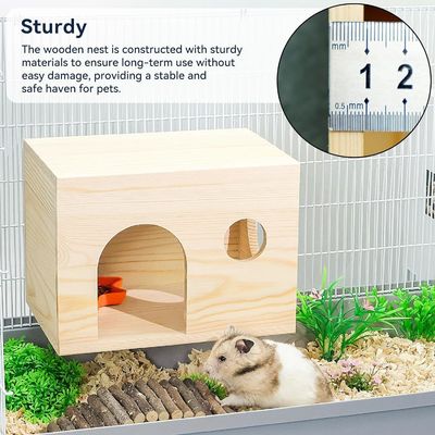 Houten schuilplaats voor kleine dieren met een stevig patroon tegen betaalbare kosten