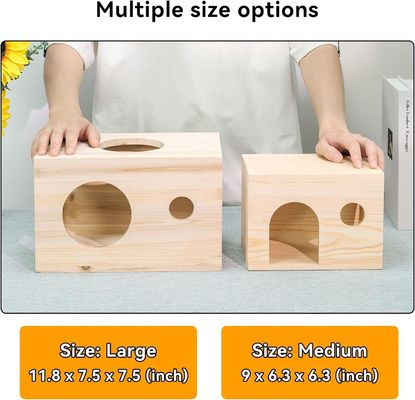 Houten schuilplaats voor kleine dieren met een stevig patroon tegen betaalbare kosten