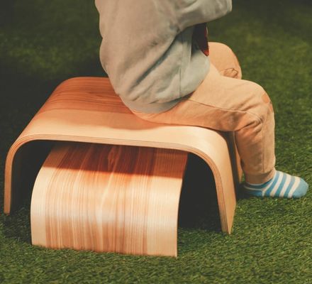 Draagbare houten kinderkruk Custom Logo Twee trapladder voor keuken PANEL Toilettreden