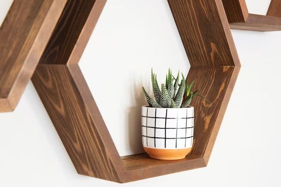 Houten hexagonale planken De perfecte combinatie van functie en stijl voor uw keuken