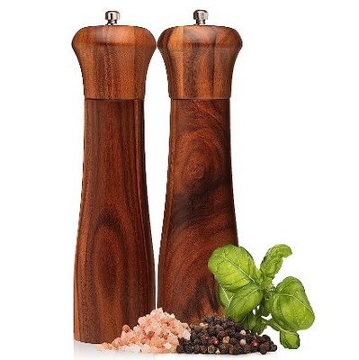 Houten zout- en pepermalen set verstelbaar keramisch malmechanisme voor de voedingsindustrie