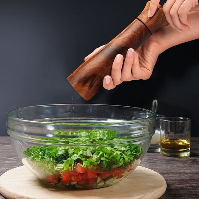 Houten zout- en pepermalen set verstelbaar keramisch malmechanisme voor de voedingsindustrie