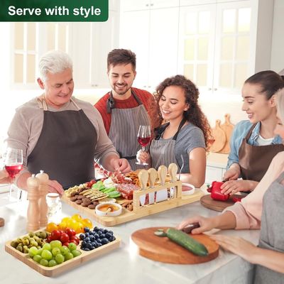 Bamboe Kaasbord en Messer Set voor Keuken Snijden Stocked Printing Laser Gravure