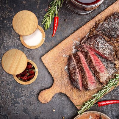 120 ml glazen kruidenpotten met bamboe deksels Natuurlijke en ruimtebesparende opslagoplossing