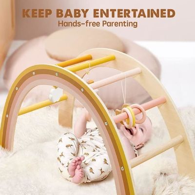 Unisex houten speeltuin voor baby 0-5 maanden op aanvraag Houten speelgoed voor baby's door Tiny Land