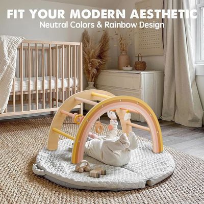 Unisex houten speeltuin voor baby 0-5 maanden op aanvraag Houten speelgoed voor baby's door Tiny Land