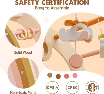 Unisex houten speeltuin voor baby 0-5 maanden op aanvraag Houten speelgoed voor baby's door Tiny Land