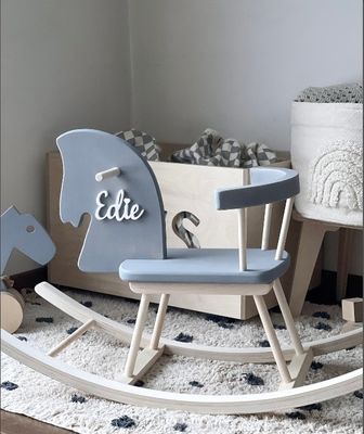 Home Office Gepersonaliseerd Houten schommelpaard Speelgoed Houten Montessori schommelpaard