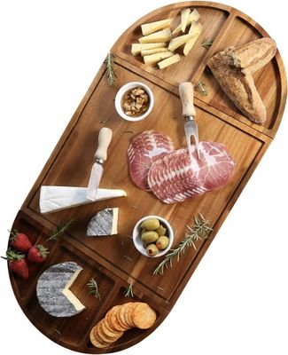 All-Season Hout Ronde Kaas Board Set Unieke Houten Charcuterie Boards Extra Grote Kaas Tray
