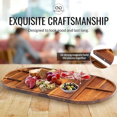 All-Season Hout Ronde Kaas Board Set Unieke Houten Charcuterie Boards Extra Grote Kaas Tray