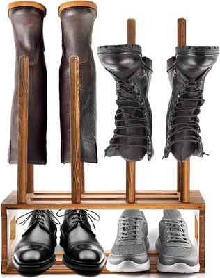 Rustieke houten schoenrek organisator kleur als uw verzoek voor de toegang schoenen opslag