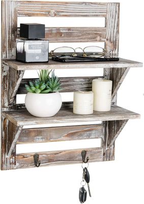 Moderne woonkamermeubilair Houten muurgebouwde planken