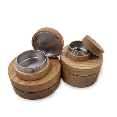 Gepersonaliseerd logo biologisch afbreekbaar bamboe cosmetische pot voor lege potten milieuvriendelijk ontwerp