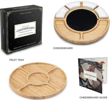Rectangular bamboe kaas plaat en mes set voor commerciële kopers geschenken winkels