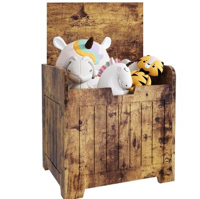 Houten entree opslagbak voor woonkamer aangepast logo Acceptabele speelgoed opslagdoos