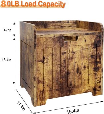 Houten entree opslagbak voor woonkamer aangepast logo Acceptabele speelgoed opslagdoos