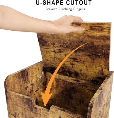 Houten entree opslagbak voor woonkamer aangepast logo Acceptabele speelgoed opslagdoos