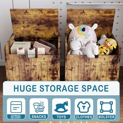 Houten entree opslagbak voor woonkamer aangepast logo Acceptabele speelgoed opslagdoos