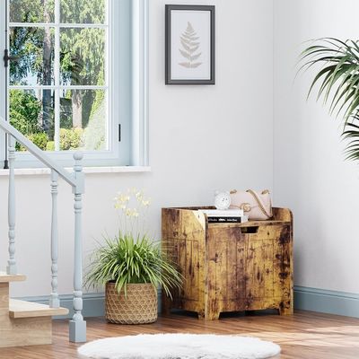 Houten entree opslagbak voor woonkamer aangepast logo Acceptabele speelgoed opslagdoos