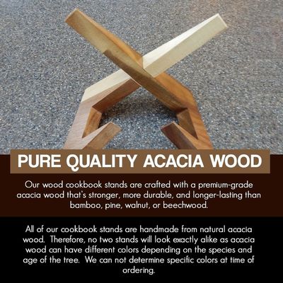 Gunstig boekhouder voor de keuken Verstelbaar Acacia Kookboek Stand Op maat