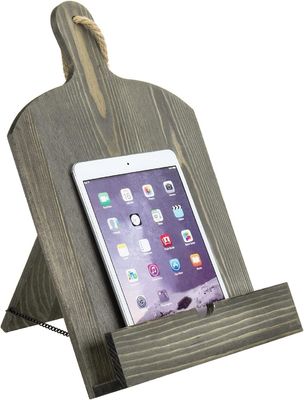 Rustieke houten receptboekenhouder verstelbaar en opvouwbaar voor keukenopslag