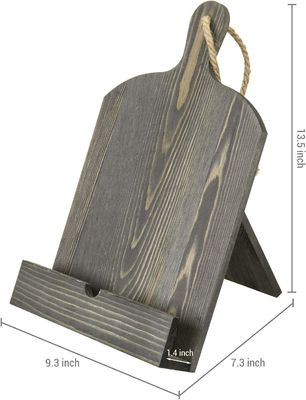 Rustieke houten receptboekenhouder verstelbaar en opvouwbaar voor keukenopslag