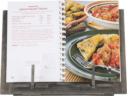 Op maat gemaakte opvouwbare rek voor verstelbaar lezen boek Recept Binder Tablethouder