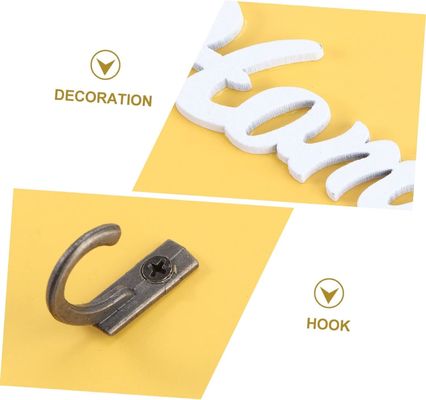 Inlaat Mudroom Posthouder en Sleutelrek met houten steken in natuurlijke houten kleur