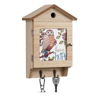 8 Haken Houten sleutelhouder voor wandmontage Huishoudelijk sleutelschaal organisator en ruimtebesparer