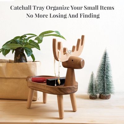 Home Decorative Houten Catchall Tray met aangepaste vorm 7.75 "L x 7.75" W x 48.5 "H