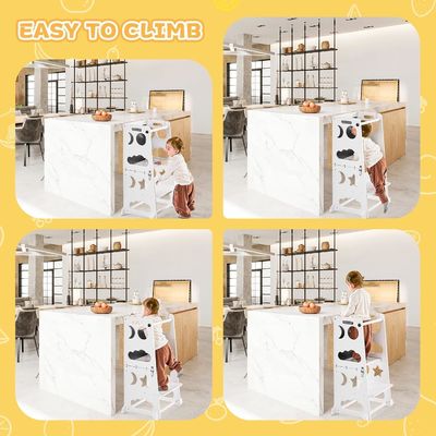 Woonkamermeubilair Kinderen Keuken Stapstoel voor het leren Staande toren