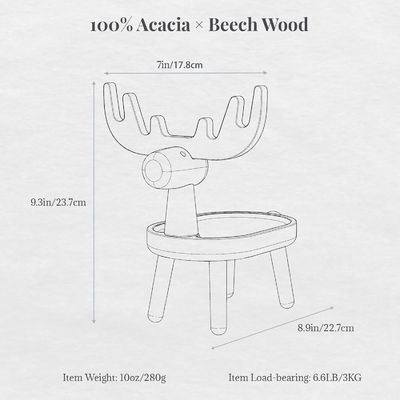 Home Decorative Houten Catchall Tray met aangepaste vorm 7.75 "L x 7.75" W x 48.5 "H