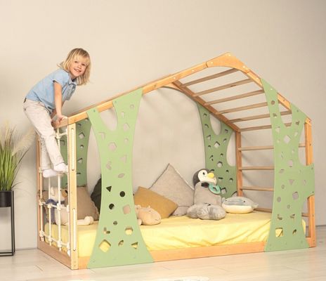 Montessori Gym Bed Jungle Gym Kleuter Bed Indoor Playhouse Platform Bed Op aanvraag Postverpakking Y
