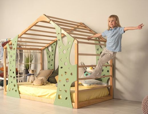 Montessori Gym Bed Jungle Gym Kleuter Bed Indoor Playhouse Platform Bed Op aanvraag Postverpakking Y