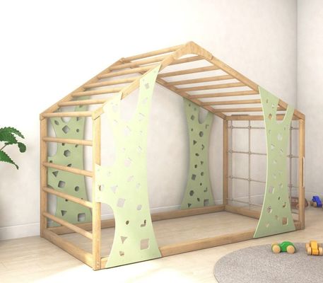 Montessori Gym Bed Jungle Gym Kleuter Bed Indoor Playhouse Platform Bed Op aanvraag Postverpakking Y