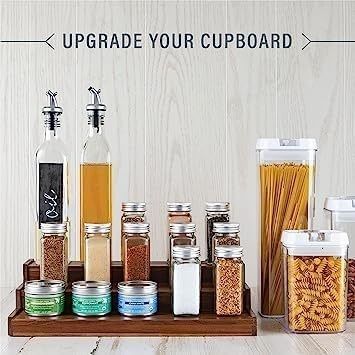 BAMBOO 3-tier waterdicht schuifvrije plank Houten kruidenrek organisator voor keukenontwerp