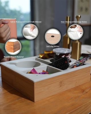 Waterdichte bamboe houten bank snack organisator voor het drukken zijde-schermprinten / verbrand