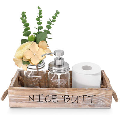 Industriële houten voedselcontainerbak voor brood, fruit en huisversiering handgemaakt