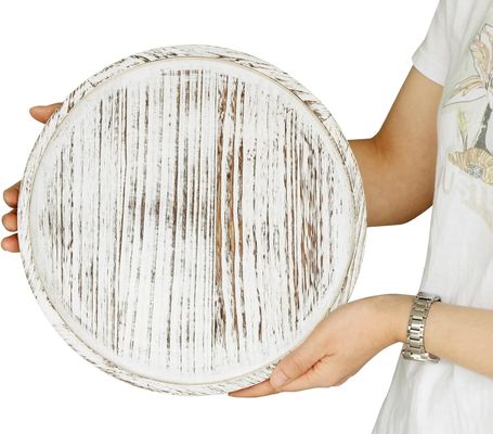 Aantal niveaus enkelvoudige 12" rustieke houten decoratieve tafelbak voor boerderijkoffietafel