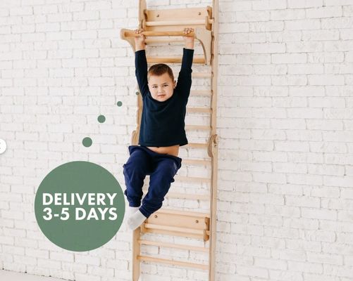 202405 Zweedse ladder 4in1 Kleuter Klimschool met Triangle Klimmer en Kids Table