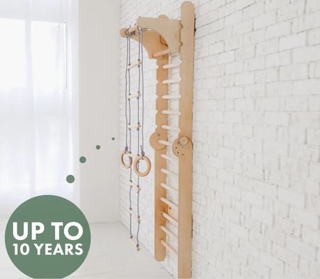 202405 Zweedse ladder 4in1 Kleuter Klimschool met Triangle Klimmer en Kids Table