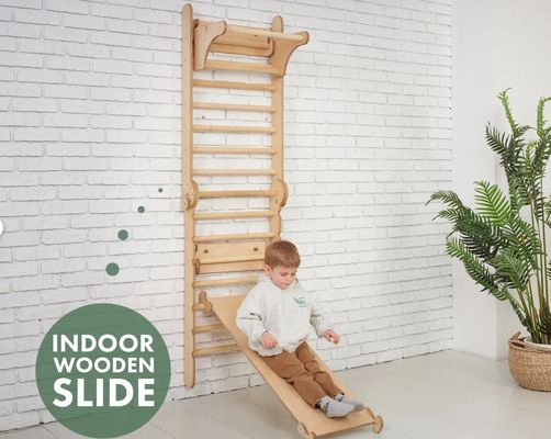 202405 Zweedse ladder 4in1 Kleuter Klimschool met Triangle Klimmer en Kids Table