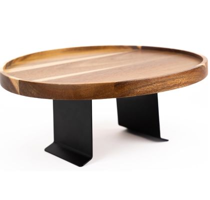 Gepersonaliseerde logo acacia bankbak voor milieuvriendelijke verstelbare houten bank arm tafel