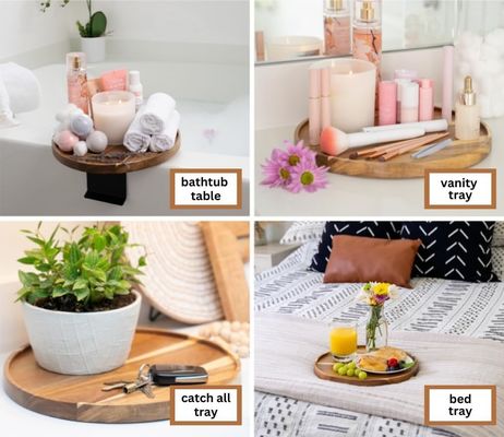 Gepersonaliseerde logo acacia bankbak voor milieuvriendelijke verstelbare houten bank arm tafel