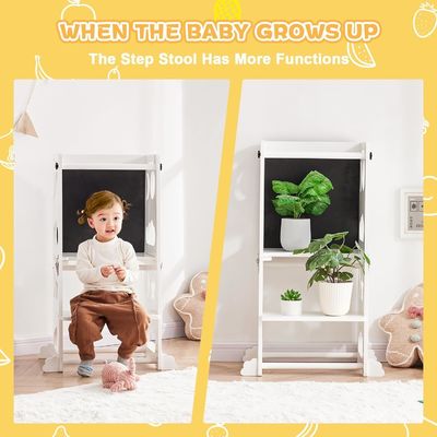 Kinderen Keuken Stap Hocker Leer Staande toren met verstelbaar platform Mail Packing