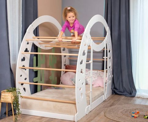 Montessori klimbed met klimmuur Modern Design Kinderen spelen Bed Frame door OEM