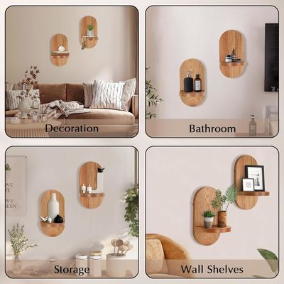 Functioneel multifunctioneel ontwerp Houten drijvende planken voor home office display